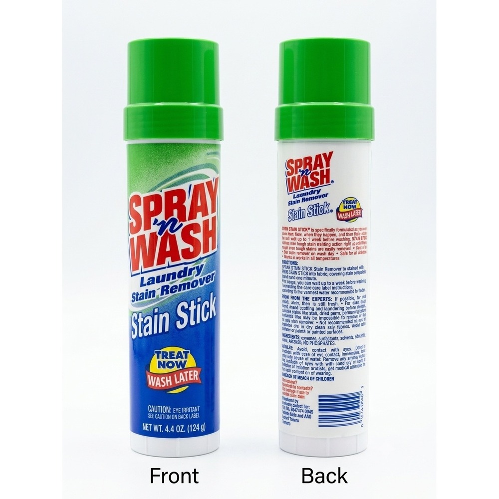 Vintage Spray n Wash Laundry Stain Remover Stick 4.4 oz Discontinued HTF 5.1 oz